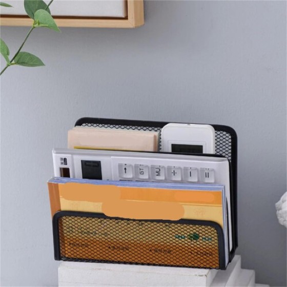 Pengatur dokumen kertas, 2 pak, pengatur desktop 3 tingkat, cocok untuk meja kantor, sistem pengarsipan dokumen kertas yang tahan lama.